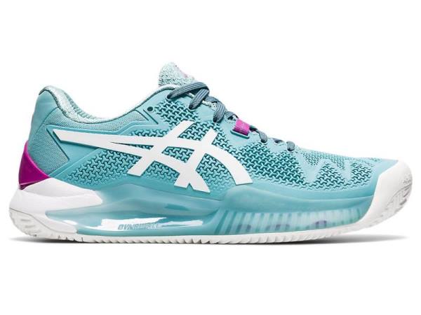 Asics Tennisschoenen Dames, GEL-RESOLUTION Wit/Blauw - Asics Nieuwste | B7369854-NV